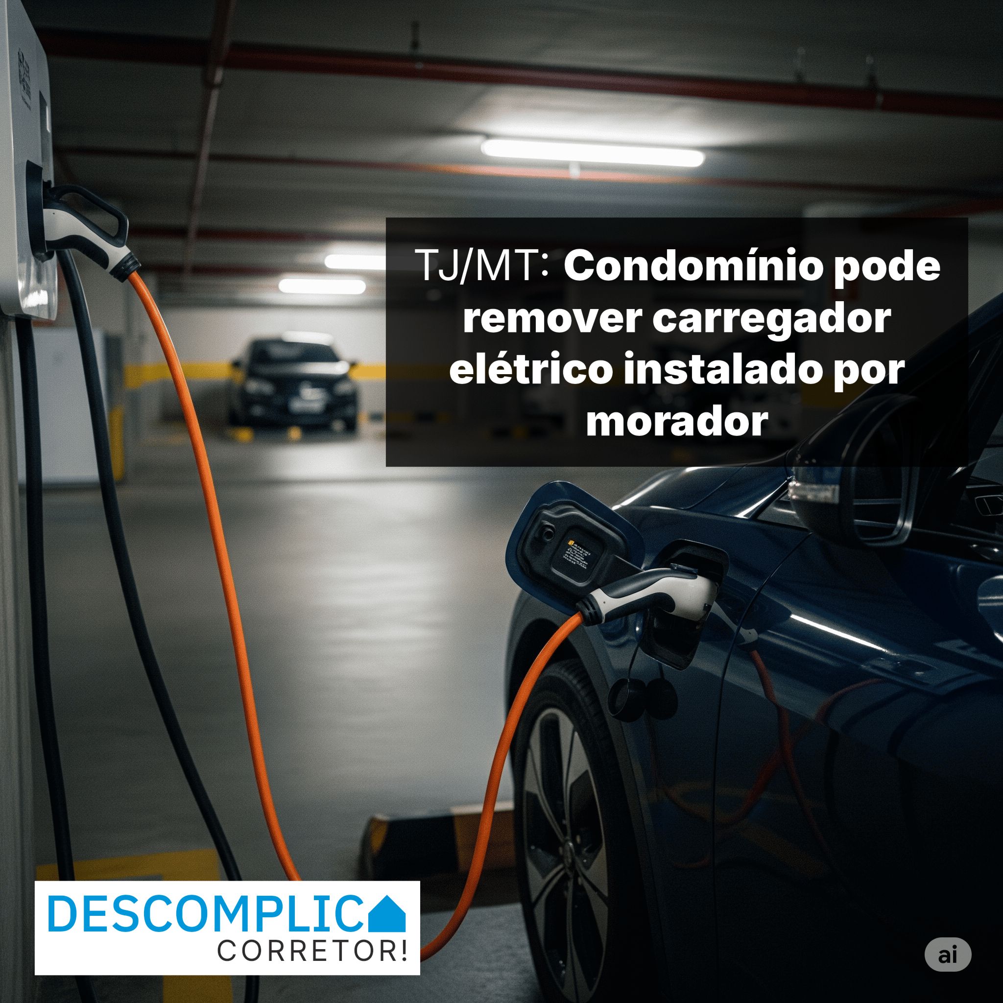 TJ/MT: Condomínio pode remover carregador elétrico instalado por morador