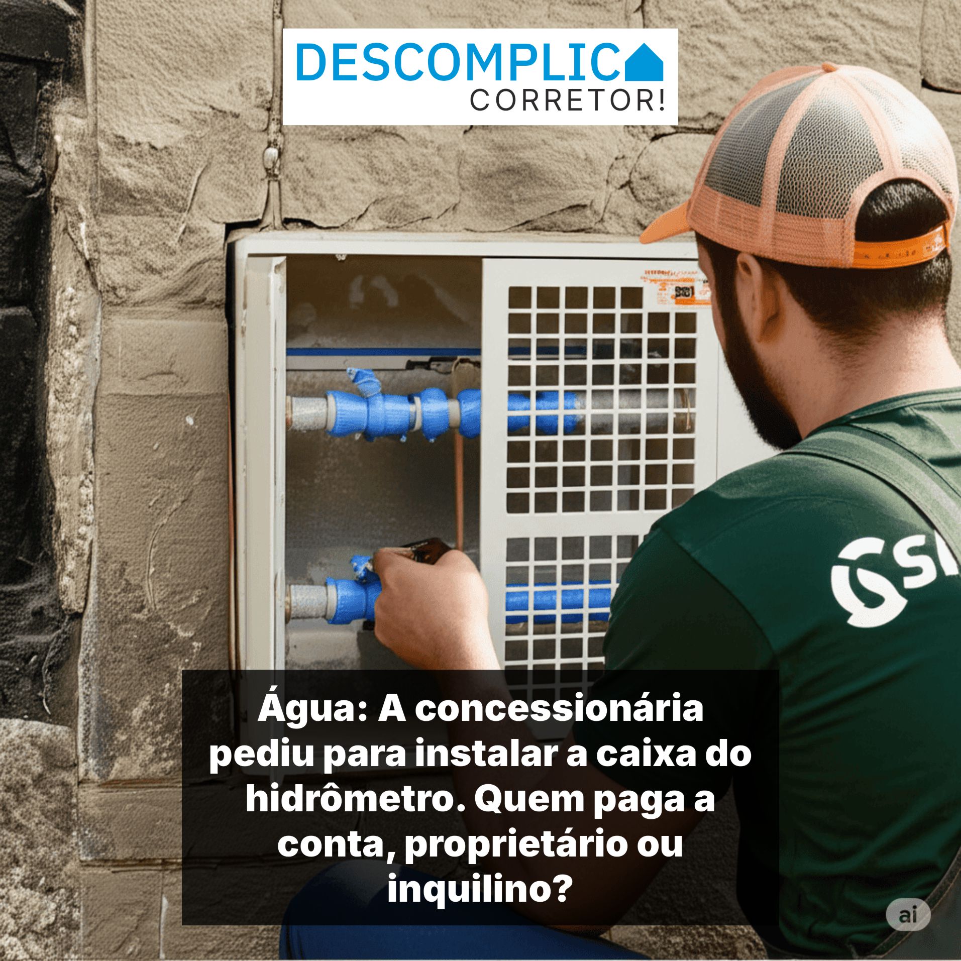 Água: A concessionária pediu para instalar a caixa do hidrômetro. Quem paga a conta, proprietário ou inquilino?